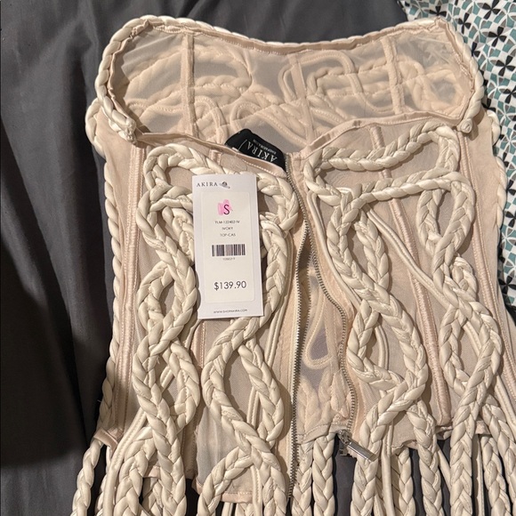 NEVER LOST TASSEL MESH CORSET - Picture 5 of 6